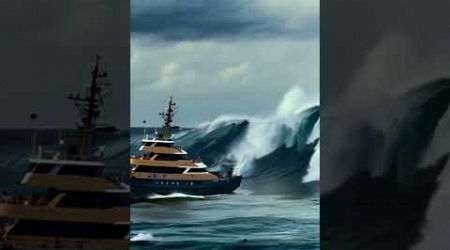 Why Would a Yacht Approach Such a Huge Wave? #waves #scaryocean #roughseas