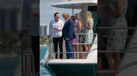 Trump Is Having a great Time In His Billion Dollar Private Yacht