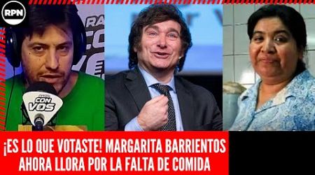 ¡ES LO QUE VOTASTE! MARGARITA BARRIENTOS, MILITANTE DE MILEI, AHORA SE QUEJA POR LA FALTA DE COMIDA