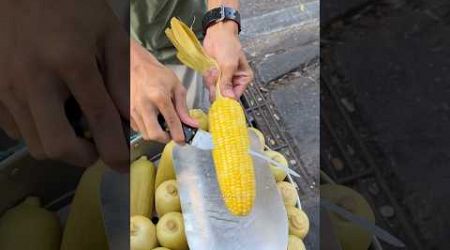 So Satisfying! Boiled Corn Cutting In Bangkok