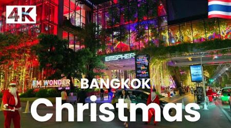 [4K UHD] Walking in Downtown Bangkok filled with Christmas atmosphere