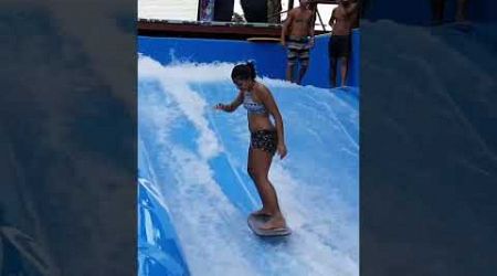 Deena Pro Flowboarder FlowRider Double Surf Machine - Columbia Pictures Aquaverse Pattaya Thailand