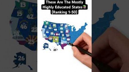 These Are The Mostly Highly Educated States In The United States #usa #map #geography #education