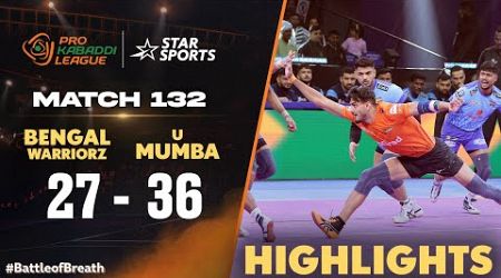 HIGHLIGHTS: U Mumba qualified for the playoffs by defeating Bengal Warriorz! | #ProKabaddiOnStar