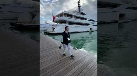 Luxury Yacht Walkthrough at Miami Marina #YachtTour #MiamiDock #LuxuryBoating