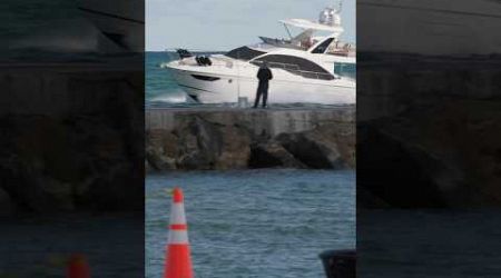 I love when the yacht seems very close to the Haulover Inlet jetty #hauloverinlet #miami #yachtlife