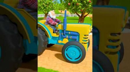 Learn Farm Animals with Wheels on the Tractor #viral #trending #popular #babysongs #youtubekids