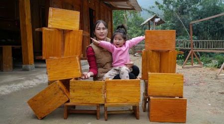 Girl&#39;s carpentry skills create beautiful and popular chairs - Mountain life with daughter