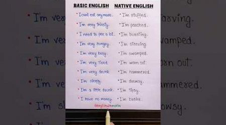 Basic vs Native English ✨