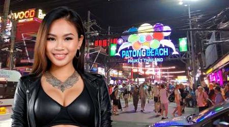 Night Travel in Patong and Walking Street in Phuket, Thailand