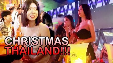 Merry Christmas! Thailand Christmas street scenes. So many pretty ladies! Khaosan Road, RCA club!