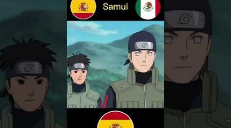 DOBLAJE ESPAÑOL VS LATINO de NARUTO (Samui) #kakashi #sasuke #narutoshippuden #naruto #sakura