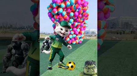 The mascot vibrato assistant placed onthe football field is popular, hulk vs meow,#vfx.meow001