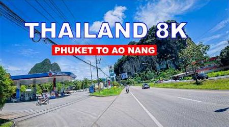 Driving in Thailand Highway | Phuket International Airport to Ao Nang Beach | 8K HDR Travel