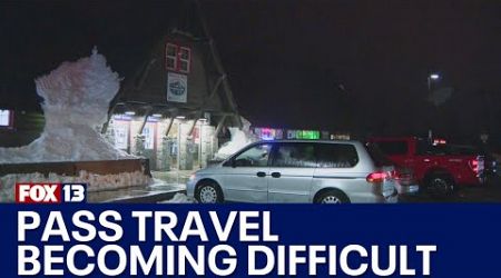 Snow at Snoqualmie Pass making travel difficult | FOX 13 Seattle