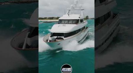 Dancing in the rough! Moonen Yacht in Palm Beach! #roughseas #roughinlet #waves #yachts