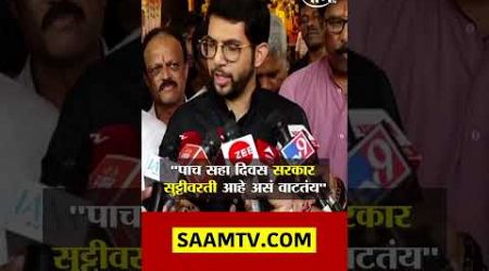 Aaditya Thackeray On Government :&quot;पाच सहा दिवस सरकार सुट्टीवरती आहे असं वाटतंय&quot; ठाकरेंचा घणाघात