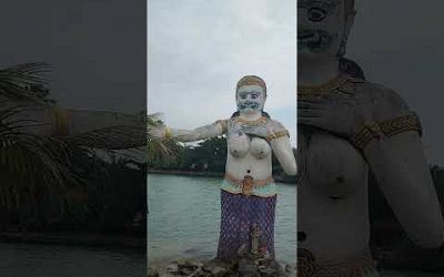 Mermaid Statue at Big Buddah Temple In Koh Samui