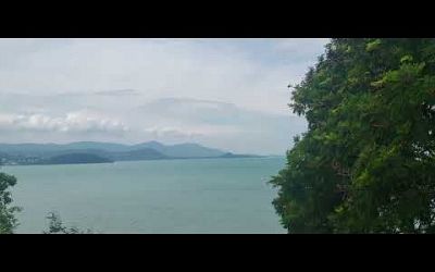 View of sea from Big Buddah Temple on Koh Samui