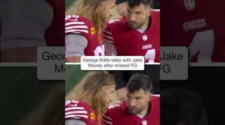 George Kittle has a quick chat with Jake Moody #shorts