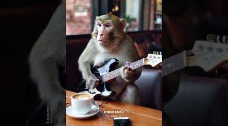 Viral Monyet Main Gitar di Cafe Thailand 