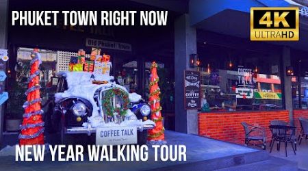 New Year Walking Tour In Phuket Town 2025. Phuket Thailand Right Now!