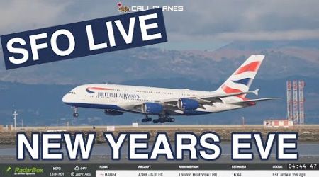 SFO LIVE | KSFO | NEW YEARS EVE AT SAN FRANCISCO INTERNATIONAL AIRPORT LIVE PLANES SPOTTING WEBCAM