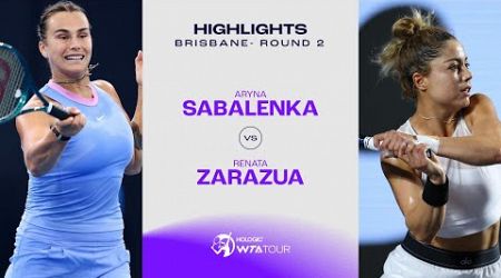 Aryna Sabalenka vs. Renata Zarazua | 2025 Brisbane Round 2 | WTA Match Highlights