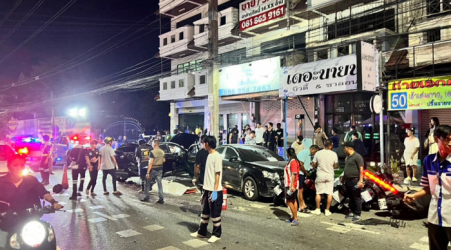 Chinese driver hits multiple vehicles, killing one in Pattaya