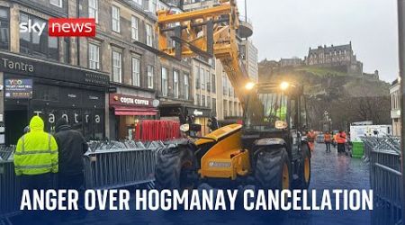 Revellers and businesses angry over Hogmanay cancellation