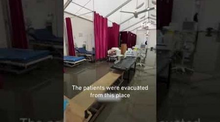 Field hospital at Nasser Medical Complex in Gaza floods due to heavy storms