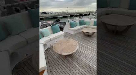 Relaxing on the Yacht Deck at Sunset #LuxuryDeck #YachtExperience #MiamiViews