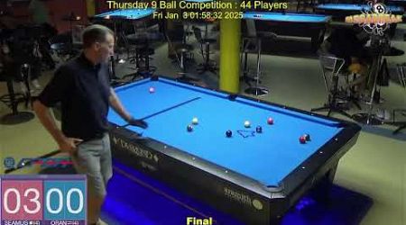 Thursday 9 Ball Competition : 02/01/25