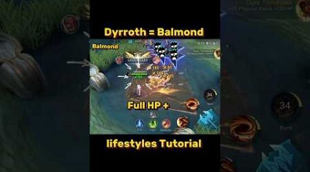 Dyrroth/Balmond Lifestyle Tutorial Mobile legends #ml2b #tutorial #mlbb #shorts