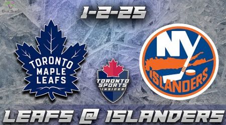 1-2-25 Toronto Maple Leafs vs New York Islanders Game Audio | NHL LIVE Gamecast &amp; Chat