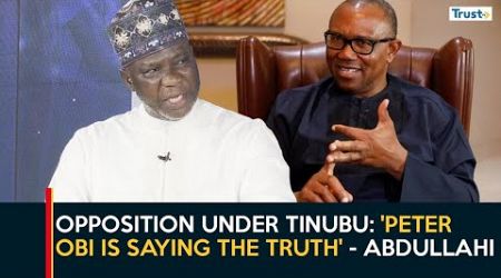 Opposition Under Tinubu: &#39;Peter Obi is saying the Truth&#39; - Abdullahi | Daily Politics