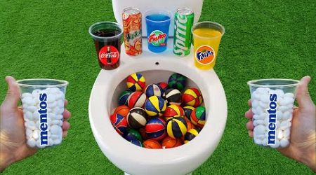 Basketball VS Popular Sodas !!! Sprite, Coca Cola, Fanta, Yedigün, Fruko and Mentos in the toilet