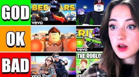 Reacting to the POPULAR Roblox Youtuber Songs