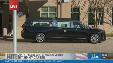 Motorcade arrives at Phoebe Sumter Medical Center