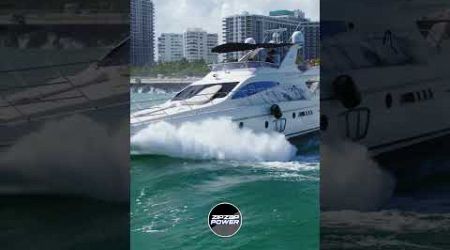 Yacht Blast! Big Hits at Haulover! #roughinlet #roughseas #wavecrush #hauloverboats #haulverinlet