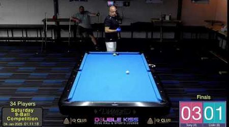 Double Kiss Pool Hall Pattaya, Saturday 9 Ball (04/01/25)