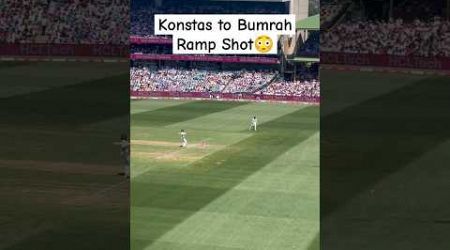 Sam Konstas Reverse Ramp Shot to Jasprit Bumrah 