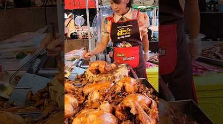 Large chicken boiled in fish sauce with soft, firm meat. in Thailand #streetfood #Shorts