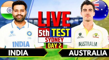 India vs Australia, 5th Test, Day 2 | IND vs AUS Live Match | Live Cricket Match | Last 23 Overs