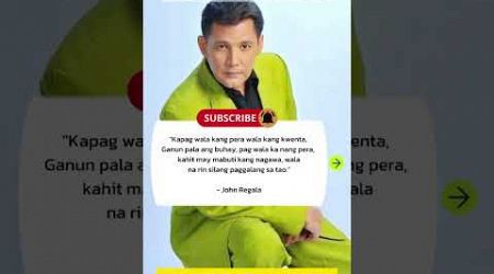 AGREE KA BA SA SINABI NI SIR JOHN REGALA? #viralvideo #funny #entertainment