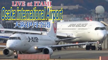 LIVE Osaka International Airport Japan 伊丹空港　ライブ配信　2025.01.05　(千里川土手)