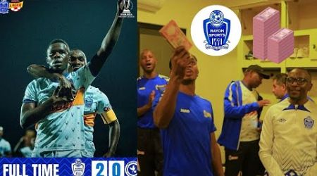 Abakinnyi ba Rayon Sports baherewe amafaranga mu Rwambariro nyuma yo gutsinda Police FC 2-0