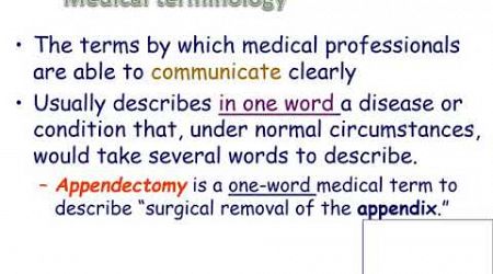 Introduction to Medical Terminology ‫‬