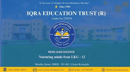 Annual Day Celebrations LIVE 2024-2025 || IQRA EDUCATION TRUST [R]