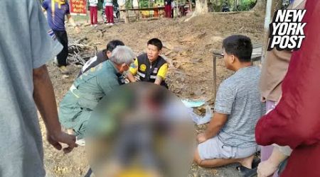 American tourist who hit Thai woman while riding dirt bike falls to his knees upon learning she died